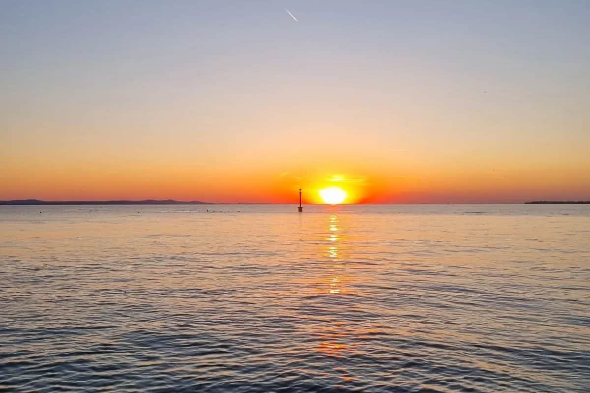 Tramonto sul mare a Zara