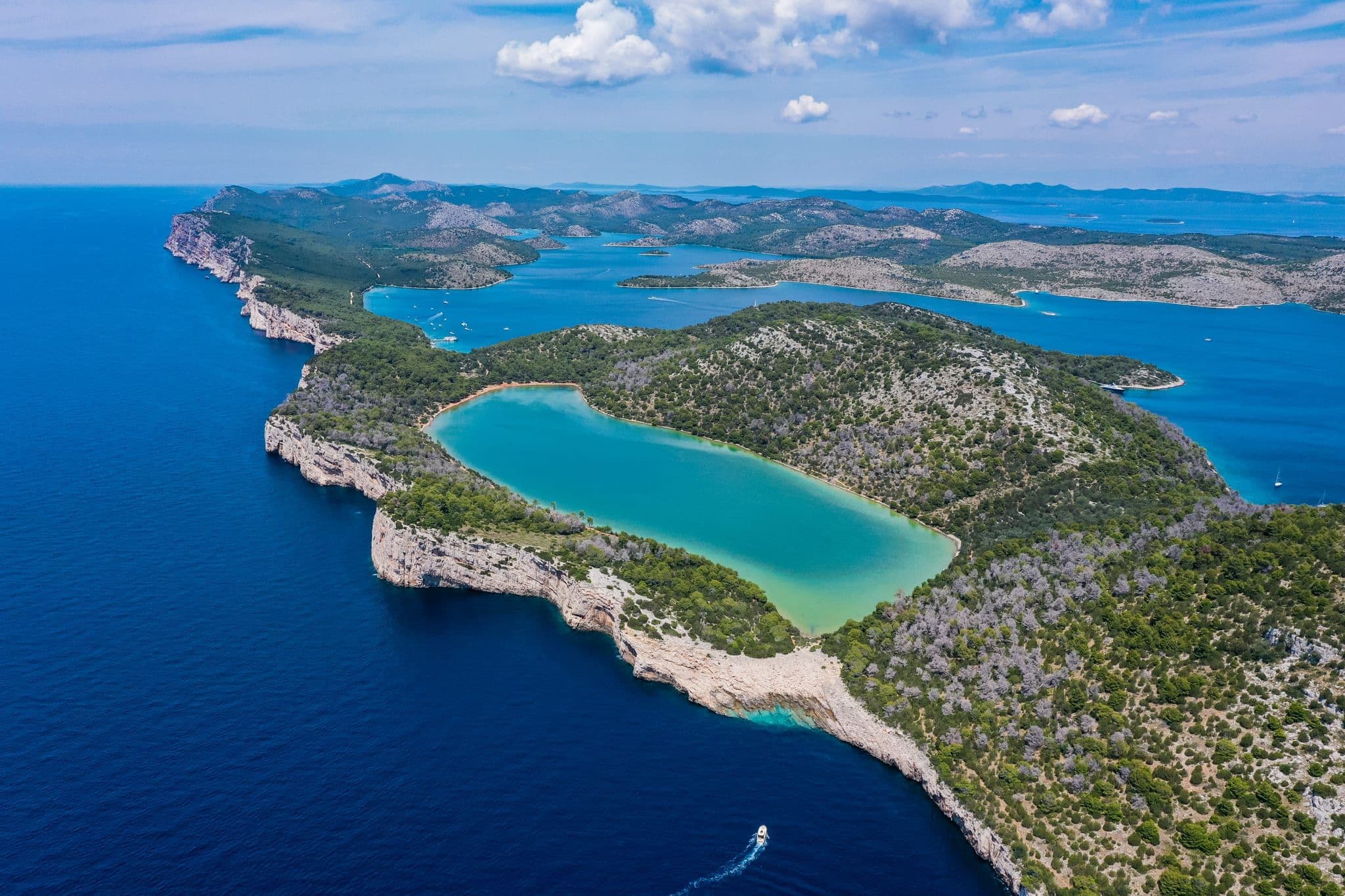 Aerial view of Dalmatian islands
